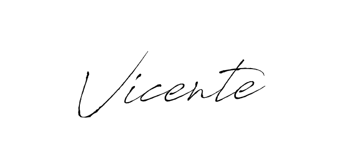 Use a signature maker to create a handwritten signature online. With this signature software, you can design (Antro_Vectra) your own signature for name Vicente. Vicente signature style 6 images and pictures png