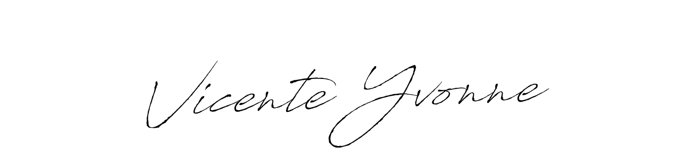 The best way (Antro_Vectra) to make a short signature is to pick only two or three words in your name. The name Vicente Yvonne include a total of six letters. For converting this name. Vicente Yvonne signature style 6 images and pictures png