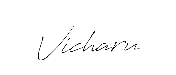 Vicharu stylish signature style. Best Handwritten Sign (Antro_Vectra) for my name. Handwritten Signature Collection Ideas for my name Vicharu. Vicharu signature style 6 images and pictures png