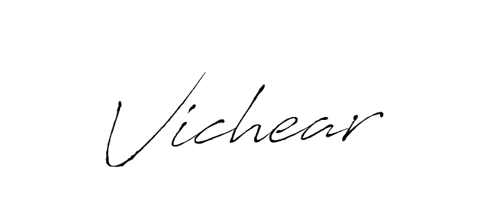 You should practise on your own different ways (Antro_Vectra) to write your name (Vichear) in signature. don't let someone else do it for you. Vichear signature style 6 images and pictures png