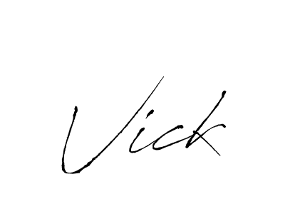 Make a beautiful signature design for name Vick. With this signature (Antro_Vectra) style, you can create a handwritten signature for free. Vick signature style 6 images and pictures png