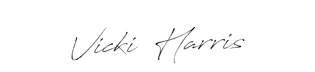 How to make Vicki  Harris name signature. Use Antro_Vectra style for creating short signs online. This is the latest handwritten sign. Vicki  Harris signature style 6 images and pictures png