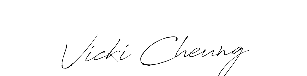Vicki Cheung stylish signature style. Best Handwritten Sign (Antro_Vectra) for my name. Handwritten Signature Collection Ideas for my name Vicki Cheung. Vicki Cheung signature style 6 images and pictures png