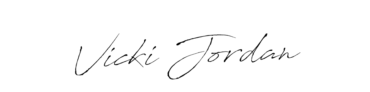 Antro_Vectra is a professional signature style that is perfect for those who want to add a touch of class to their signature. It is also a great choice for those who want to make their signature more unique. Get Vicki Jordan name to fancy signature for free. Vicki Jordan signature style 6 images and pictures png