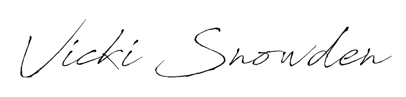 Practice writing Vicki Snowden with the flow of Antro_Vectra lettering. A fantastic source of inspiration for developing your personal signature style. Vicki Snowden signature style 6 images and pictures png