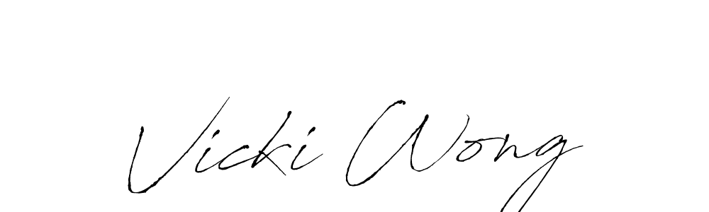 Create a beautiful signature design for name Vicki Wong. With this signature (Antro_Vectra) fonts, you can make a handwritten signature for free. Vicki Wong signature style 6 images and pictures png