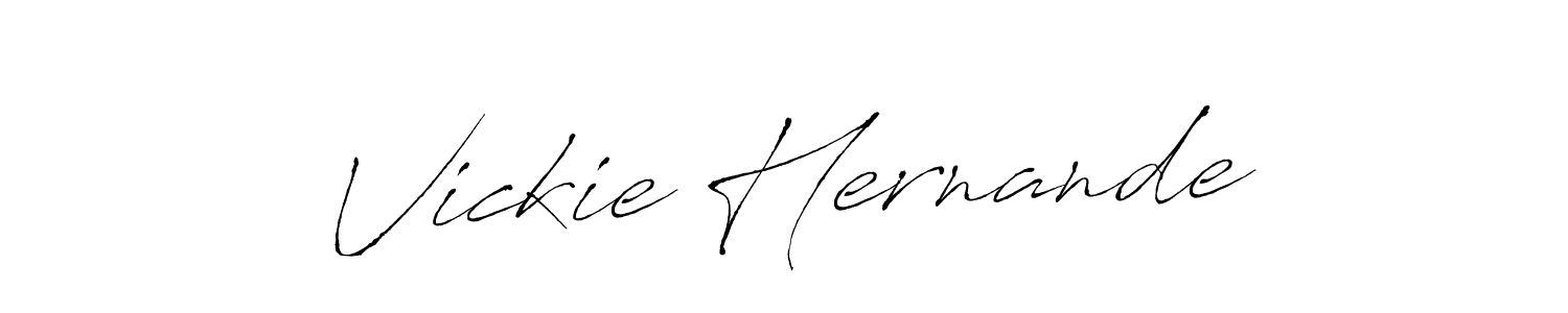 The best way (Antro_Vectra) to make a short signature is to pick only two or three words in your name. The name Vickie Hernande include a total of six letters. For converting this name. Vickie Hernande signature style 6 images and pictures png