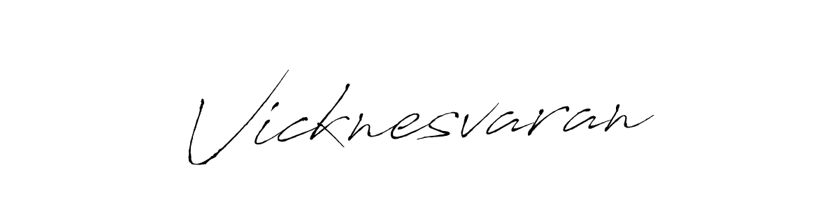 Create a beautiful signature design for name Vicknesvaran. With this signature (Antro_Vectra) fonts, you can make a handwritten signature for free. Vicknesvaran signature style 6 images and pictures png