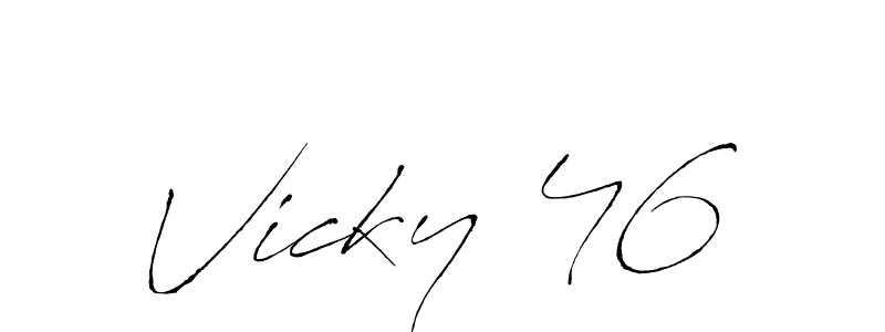 The best way (Antro_Vectra) to make a short signature is to pick only two or three words in your name. The name Vicky 46 include a total of six letters. For converting this name. Vicky 46 signature style 6 images and pictures png