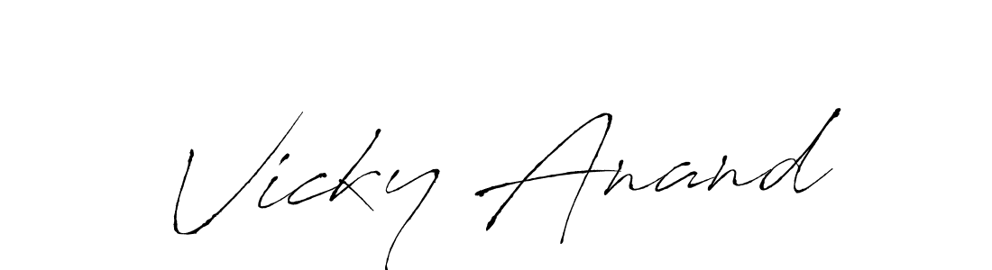 Antro_Vectra is a professional signature style that is perfect for those who want to add a touch of class to their signature. It is also a great choice for those who want to make their signature more unique. Get Vicky Anand name to fancy signature for free. Vicky Anand signature style 6 images and pictures png