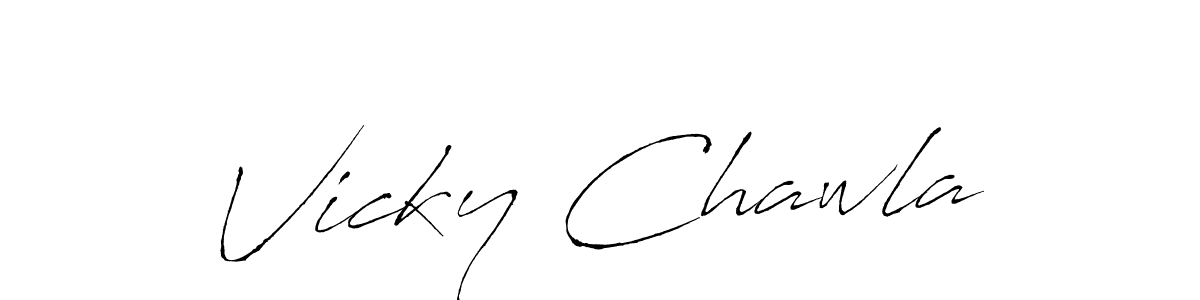 Antro_Vectra is a professional signature style that is perfect for those who want to add a touch of class to their signature. It is also a great choice for those who want to make their signature more unique. Get Vicky Chawla name to fancy signature for free. Vicky Chawla signature style 6 images and pictures png