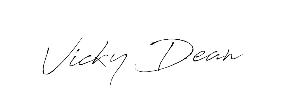 Design your own signature with our free online signature maker. With this signature software, you can create a handwritten (Antro_Vectra) signature for name Vicky Dean. Vicky Dean signature style 6 images and pictures png