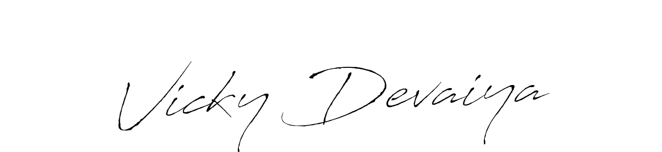 Also we have Vicky Devaiya name is the best signature style. Create professional handwritten signature collection using Antro_Vectra autograph style. Vicky Devaiya signature style 6 images and pictures png