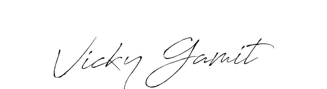 Use a signature maker to create a handwritten signature online. With this signature software, you can design (Antro_Vectra) your own signature for name Vicky Gamit. Vicky Gamit signature style 6 images and pictures png