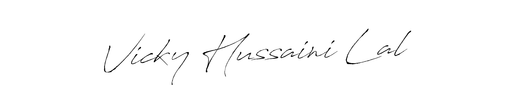 Use a signature maker to create a handwritten signature online. With this signature software, you can design (Antro_Vectra) your own signature for name Vicky Hussaini Lal. Vicky Hussaini Lal signature style 6 images and pictures png