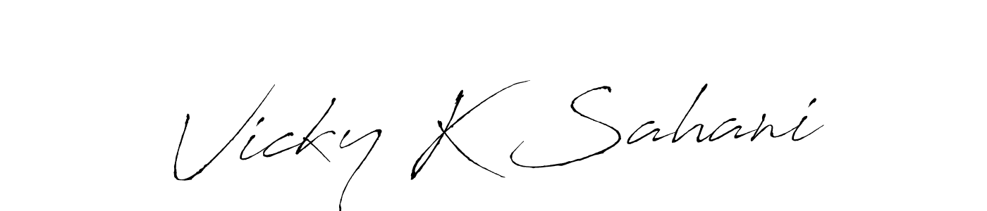 Here are the top 10 professional signature styles for the name Vicky K Sahani. These are the best autograph styles you can use for your name. Vicky K Sahani signature style 6 images and pictures png