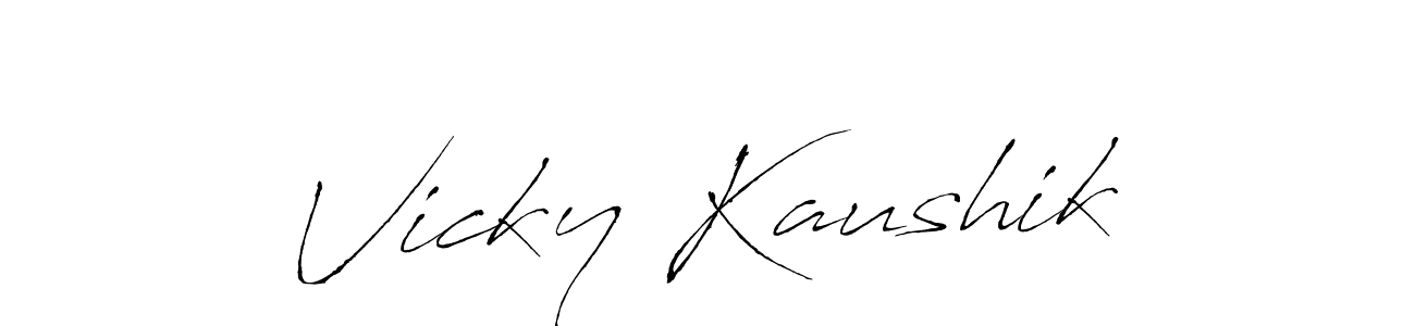 Vicky Kaushik stylish signature style. Best Handwritten Sign (Antro_Vectra) for my name. Handwritten Signature Collection Ideas for my name Vicky Kaushik. Vicky Kaushik signature style 6 images and pictures png