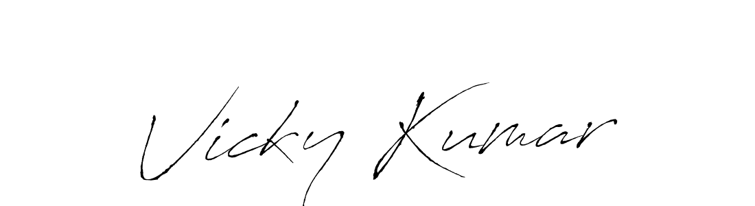 How to make Vicky Kumar signature? Antro_Vectra is a professional autograph style. Create handwritten signature for Vicky Kumar name. Vicky Kumar signature style 6 images and pictures png