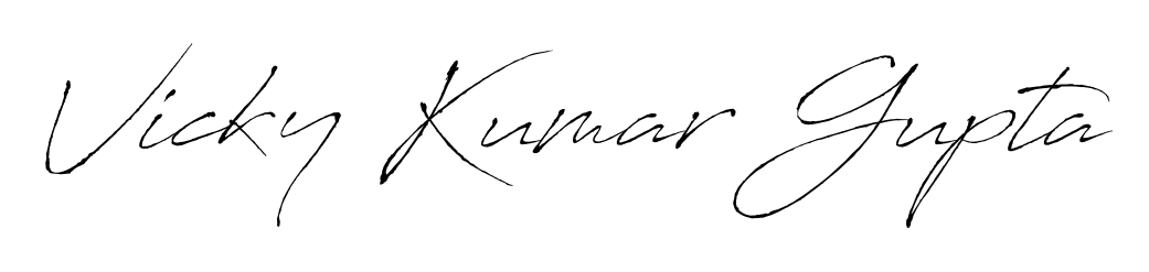 Style your name Vicky Kumar Gupta with confidence using Antro_Vectra signature design. Simple, elegant, and ready for immediate document use. Vicky Kumar Gupta signature style 6 images and pictures png