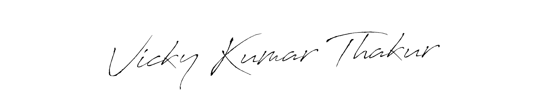 Create a beautiful signature design for name Vicky Kumar Thakur. With this signature (Antro_Vectra) fonts, you can make a handwritten signature for free. Vicky Kumar Thakur signature style 6 images and pictures png
