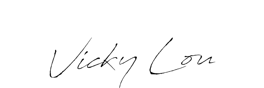 Make a short Vicky Lou signature style. Manage your documents anywhere anytime using Antro_Vectra. Create and add eSignatures, submit forms, share and send files easily. Vicky Lou signature style 6 images and pictures png