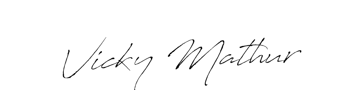 Use a signature maker to create a handwritten signature online. With this signature software, you can design (Antro_Vectra) your own signature for name Vicky Mathur. Vicky Mathur signature style 6 images and pictures png