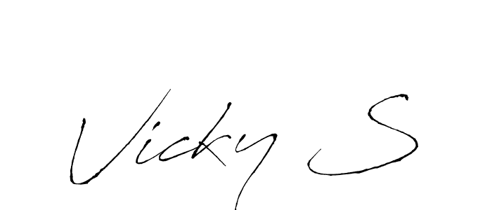 How to make Vicky S name signature. Use Antro_Vectra style for creating short signs online. This is the latest handwritten sign. Vicky S signature style 6 images and pictures png