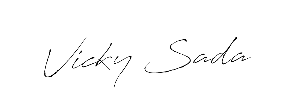 Antro_Vectra is a professional signature style that is perfect for those who want to add a touch of class to their signature. It is also a great choice for those who want to make their signature more unique. Get Vicky Sada name to fancy signature for free. Vicky Sada signature style 6 images and pictures png