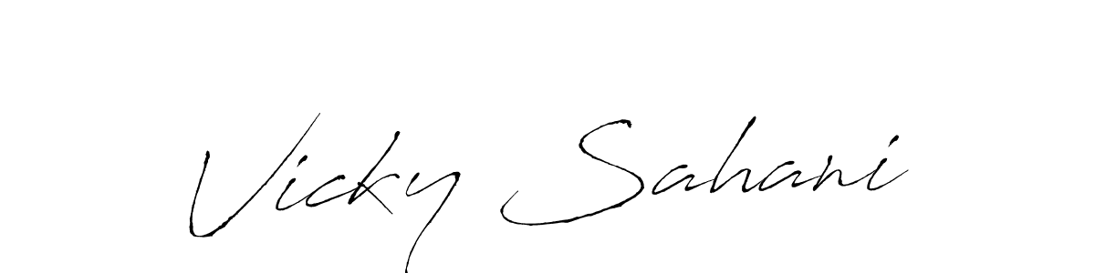 Similarly Antro_Vectra is the best handwritten signature design. Signature creator online .You can use it as an online autograph creator for name Vicky Sahani. Vicky Sahani signature style 6 images and pictures png