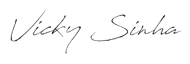 An effortless, minimalist signature concept for Vicky Sinha using Antro_Vectra design. Clean lines that look great on any document. Vicky Sinha signature style 6 images and pictures png