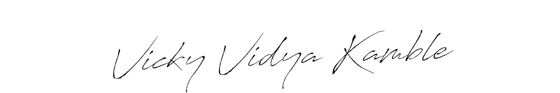 Use a signature maker to create a handwritten signature online. With this signature software, you can design (Antro_Vectra) your own signature for name Vicky Vidya Kamble. Vicky Vidya Kamble signature style 6 images and pictures png