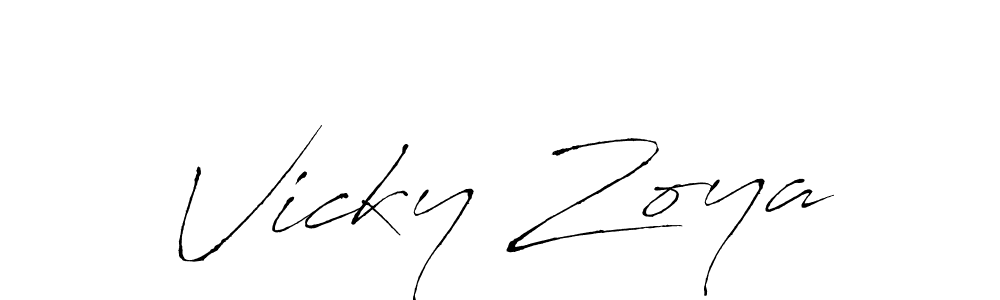 Vicky Zoya stylish signature style. Best Handwritten Sign (Antro_Vectra) for my name. Handwritten Signature Collection Ideas for my name Vicky Zoya. Vicky Zoya signature style 6 images and pictures png