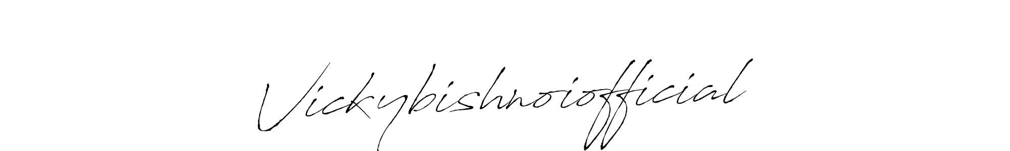 Create a beautiful signature design for name Vickybishnoiofficial. With this signature (Antro_Vectra) fonts, you can make a handwritten signature for free. Vickybishnoiofficial signature style 6 images and pictures png