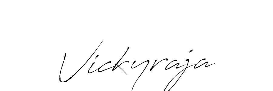 Make a beautiful signature design for name Vickyraja. With this signature (Antro_Vectra) style, you can create a handwritten signature for free. Vickyraja signature style 6 images and pictures png