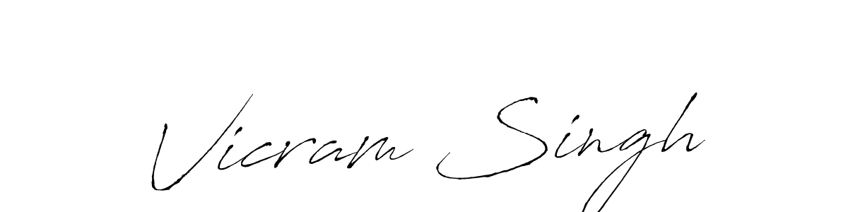 Also we have Vicram Singh name is the best signature style. Create professional handwritten signature collection using Antro_Vectra autograph style. Vicram Singh signature style 6 images and pictures png