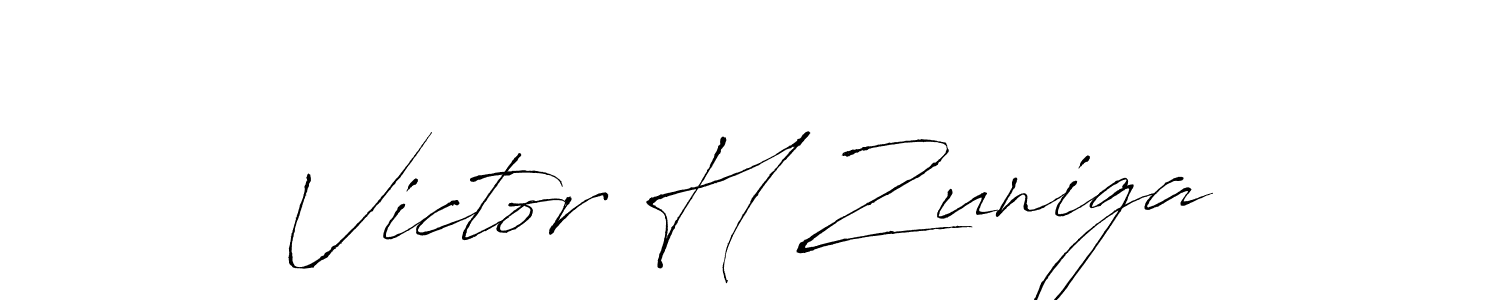 You should practise on your own different ways (Antro_Vectra) to write your name (Victor H Zuniga) in signature. don't let someone else do it for you. Victor H Zuniga signature style 6 images and pictures png