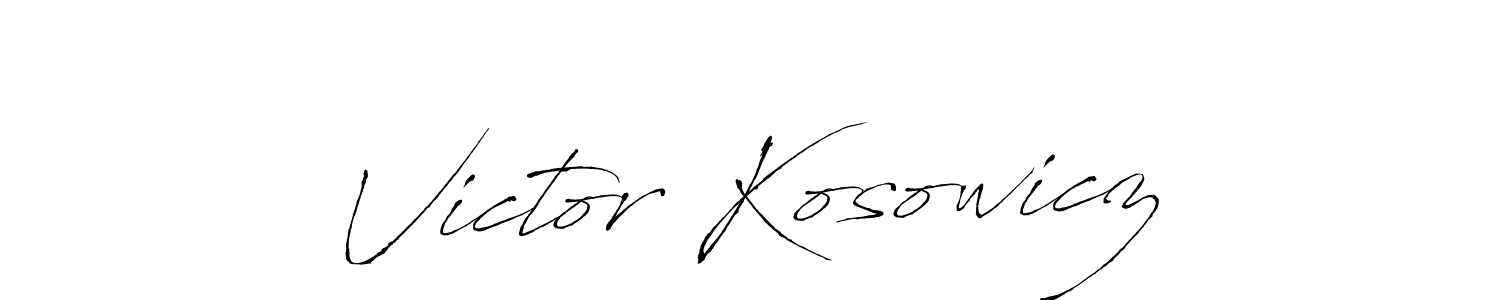 Design your own signature with our free online signature maker. With this signature software, you can create a handwritten (Antro_Vectra) signature for name Victor Kosowicz. Victor Kosowicz signature style 6 images and pictures png