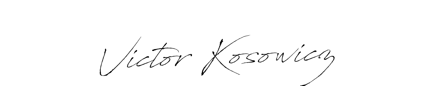 You should practise on your own different ways (Antro_Vectra) to write your name (Victor Kosowicz) in signature. don't let someone else do it for you. Victor Kosowicz signature style 6 images and pictures png