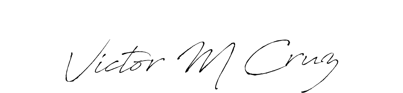 Make a beautiful signature design for name Victor M Cruz. With this signature (Antro_Vectra) style, you can create a handwritten signature for free. Victor M Cruz signature style 6 images and pictures png