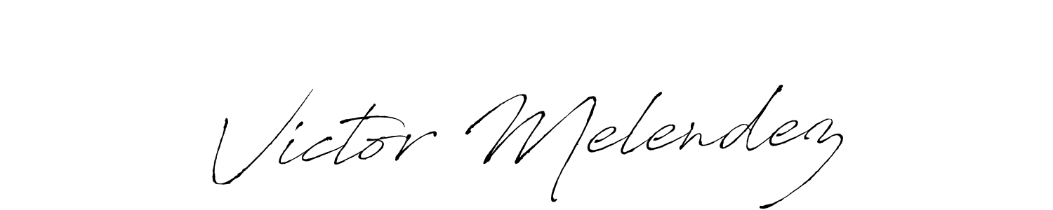 Make a beautiful signature design for name Victor Melendez. With this signature (Antro_Vectra) style, you can create a handwritten signature for free. Victor Melendez signature style 6 images and pictures png