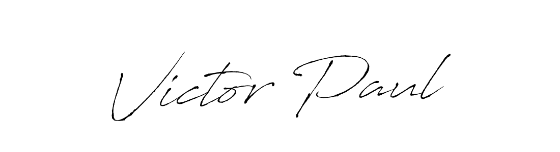 Victor Paul stylish signature style. Best Handwritten Sign (Antro_Vectra) for my name. Handwritten Signature Collection Ideas for my name Victor Paul. Victor Paul signature style 6 images and pictures png