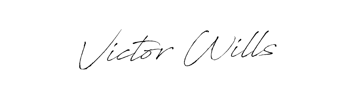 Use a signature maker to create a handwritten signature online. With this signature software, you can design (Antro_Vectra) your own signature for name Victor Wills. Victor Wills signature style 6 images and pictures png