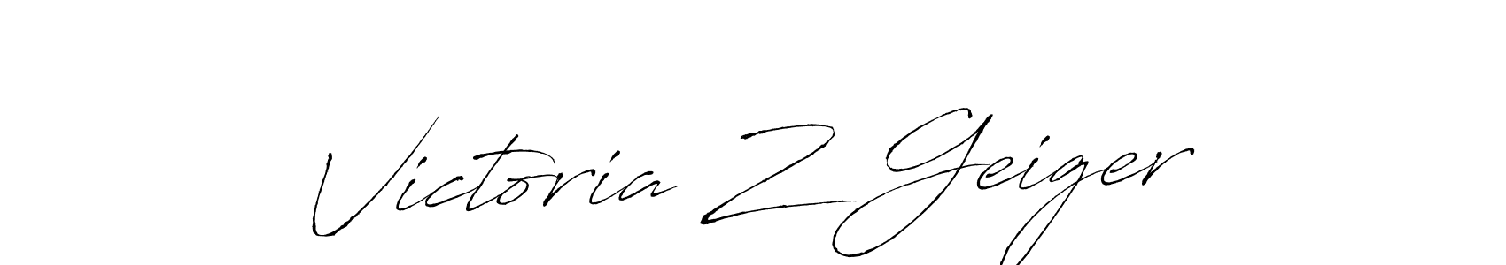 How to make Victoria Z Geiger signature? Antro_Vectra is a professional autograph style. Create handwritten signature for Victoria Z Geiger name. Victoria Z Geiger signature style 6 images and pictures png