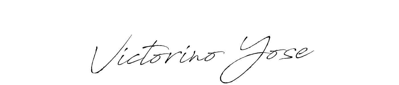 Design your own signature with our free online signature maker. With this signature software, you can create a handwritten (Antro_Vectra) signature for name Victorino Yose. Victorino Yose signature style 6 images and pictures png
