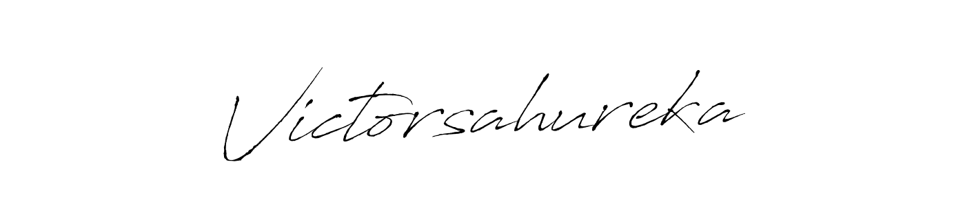 Make a beautiful signature design for name Victorsahureka. With this signature (Antro_Vectra) style, you can create a handwritten signature for free. Victorsahureka signature style 6 images and pictures png