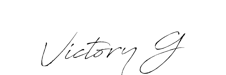 Design your own signature with our free online signature maker. With this signature software, you can create a handwritten (Antro_Vectra) signature for name Victory G. Victory G signature style 6 images and pictures png