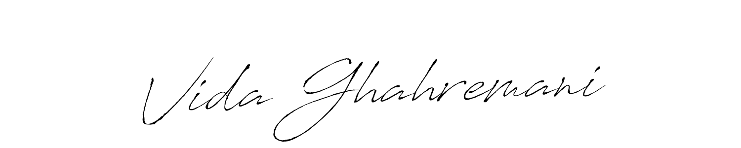 Similarly Antro_Vectra is the best handwritten signature design. Signature creator online .You can use it as an online autograph creator for name Vida Ghahremani. Vida Ghahremani signature style 6 images and pictures png