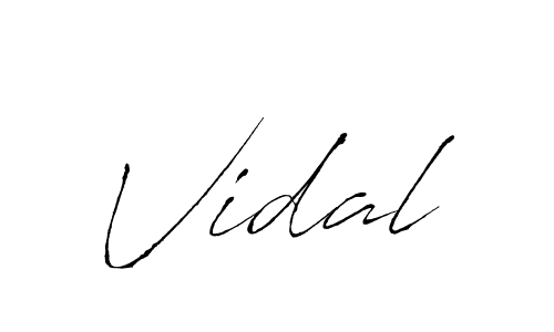 Vidal stylish signature style. Best Handwritten Sign (Antro_Vectra) for my name. Handwritten Signature Collection Ideas for my name Vidal. Vidal signature style 6 images and pictures png