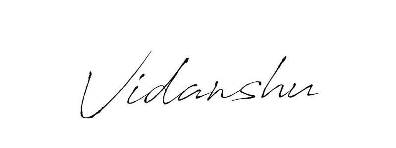 Design your own signature with our free online signature maker. With this signature software, you can create a handwritten (Antro_Vectra) signature for name Vidanshu. Vidanshu signature style 6 images and pictures png