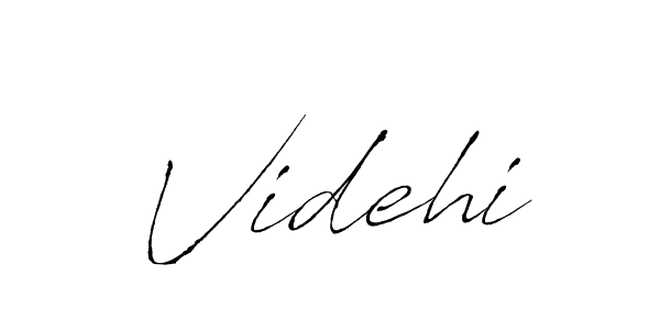 Videhi stylish signature style. Best Handwritten Sign (Antro_Vectra) for my name. Handwritten Signature Collection Ideas for my name Videhi. Videhi signature style 6 images and pictures png